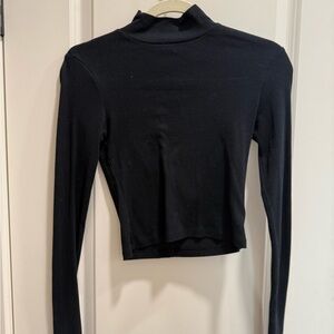 American Eagle Outfitters Black Long Sleeve Top